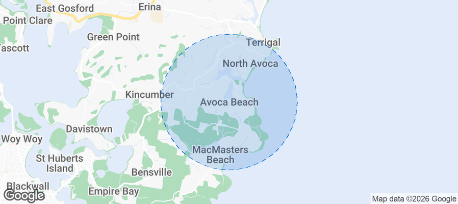 Avoca Beach Airbnb map